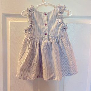 Blue/White  Girls Shirt Dress